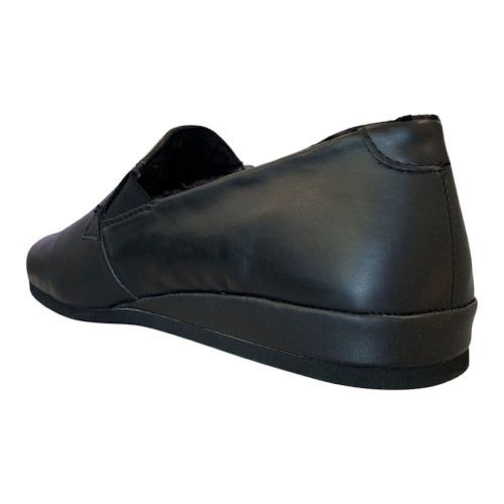 Rohde 6420 Viborg Pantoffels voor heren, leer, lamsvel, bruin, 40 EU