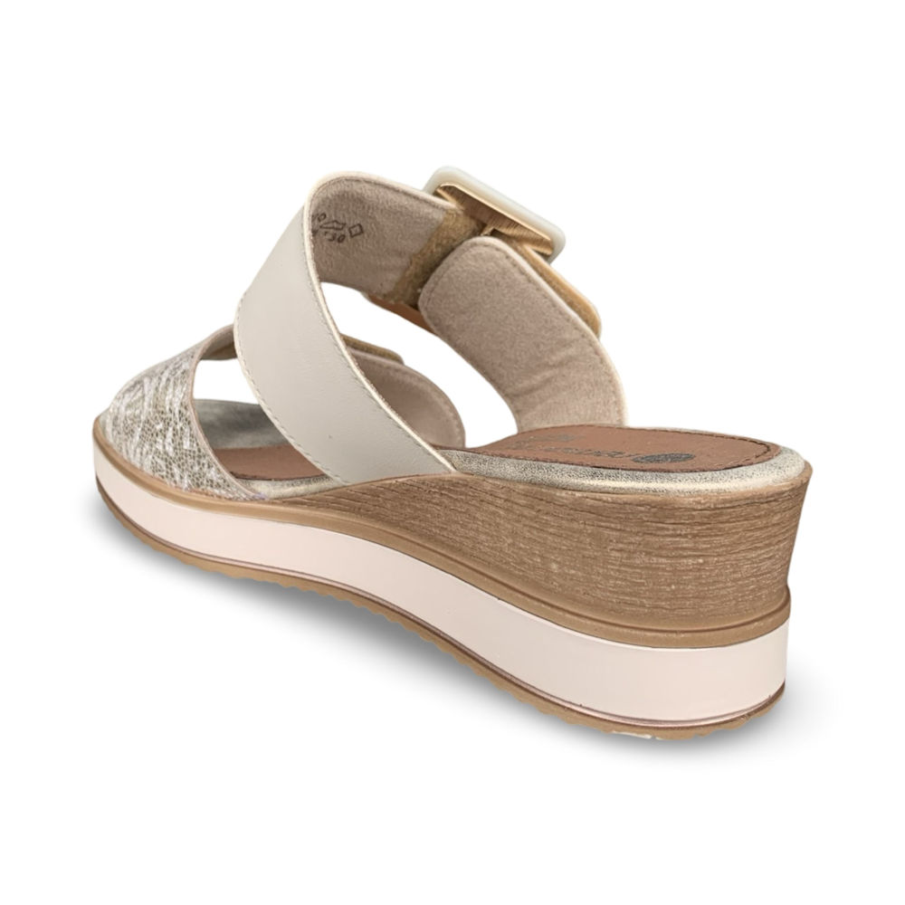 Remonte D1J61-90 Slippers Beige met Goud Leer Dames