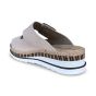 rieker dames slipper v795560 sheepsuede beige f achteraanzicht