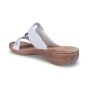 rieker dames slipper 6088880 alabama rosegold wit achteraanzicht