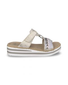 rieker dames slippervo2m660 aleria beige gold f