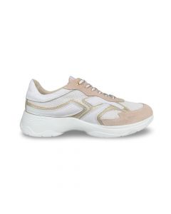 dlsport dames sneaker654001 velour sheer chic bianco