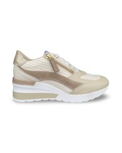 dlsport dames sneaker657702 alpina beige goffry panna