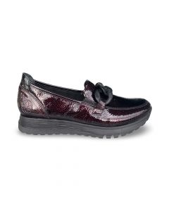 rieker dames mocassin 4905135 lagro bordeaux h adviesprijs €80 nu aan €64