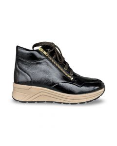 solidus dames sneaker 5907300691 karma perllack zwart k adviesprijs €215 nu aan €172