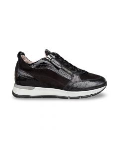 dlsport dames sneaker 671901 siryo nero velour nero adviesprijs €199 nu aan €159