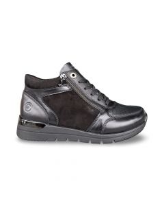 remonte dames hoge schoen r677602 odeon zwart g adviesprijs €100 nu aan €80