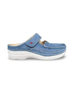 wolky dames pantoffel 0622736804 roll leather atlantic blue