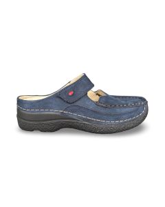 Wolky dames pantoffel 0622713800 roll slipper nubuck blue