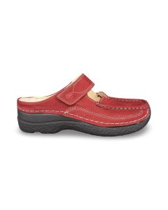 Wolky dames pantoffel 0622713553 roll slipper nubuck cherryred