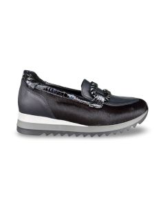 Gabor dames mocassin 40.100.01 hairy krokola blue f