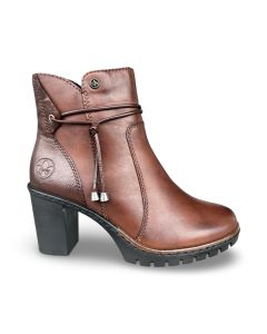 Rieker dames enkellaars y256722 chestnut f