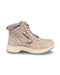 Comfort dames hoge schoen r51897hg beige nubuck