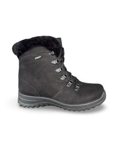 Comfort dames hoge schoen 10163s black lamsvoering