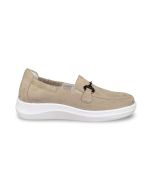 Comfort dames mocassin s25288p beige stretch ultralight