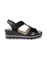 rieker dames sandaal 6749800 luzern zwart f