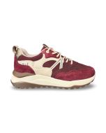 Rieker dames sneaker w250135 goatsuede bordeaux bronze f