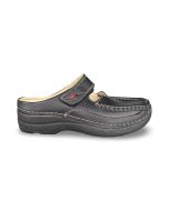 Wolky dames pantoffel 0622770000 roll slipper printed leather black
