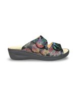 Franken dames slipper 3020 zwart flower