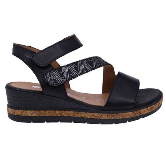 remonte dames sandaal d305402 zwart adviesprijs €65 nu aan €52 maat 41 