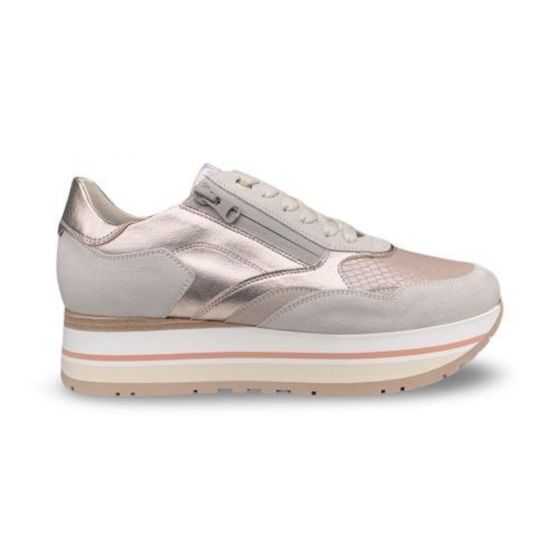 dlsport dames sneaker623907 velour bianco onyx