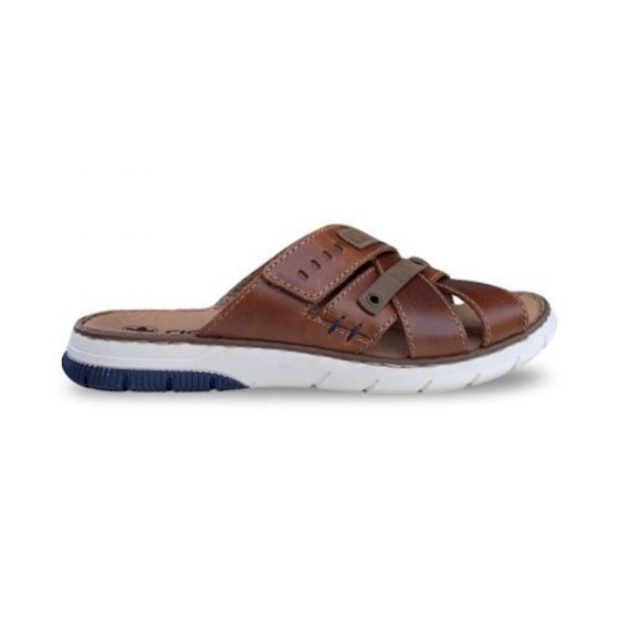 rieker heren slipper 2529224 dallas brown adviesprijs €75 nu aan €68