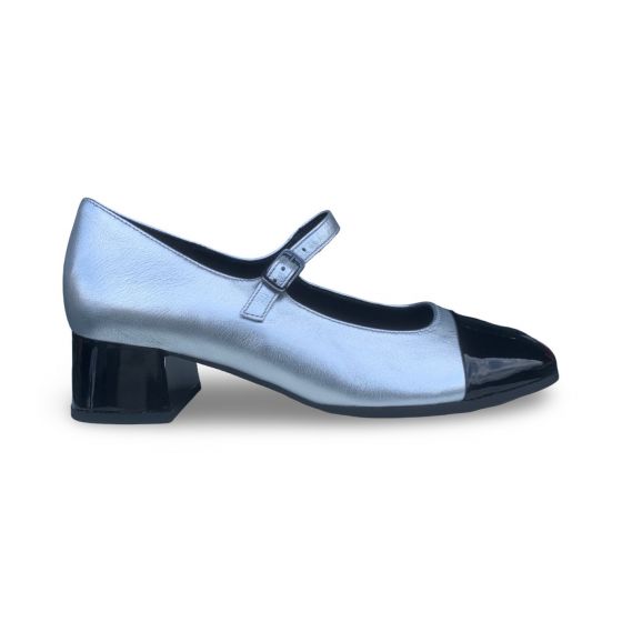 gabor lage schoen 51.371.61 satin-silber-zwart-f