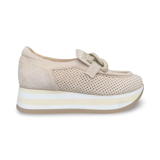 softwaves dames mocassin77890001 cintia velour coco