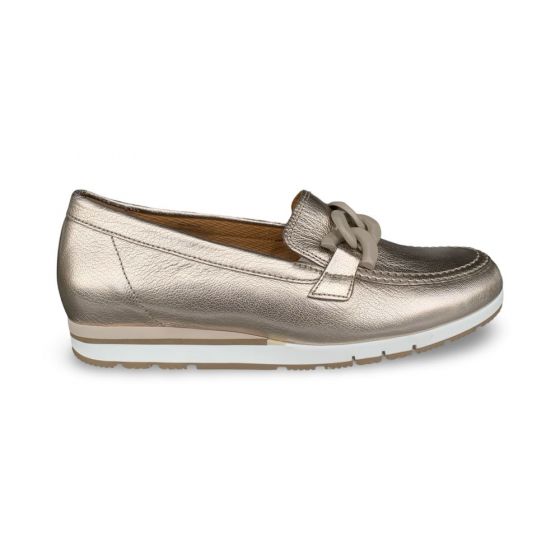 gabor dames mocassin 62.415.62 metal cervo g adviesprijs €135 nu aan €108 maat 39.5 