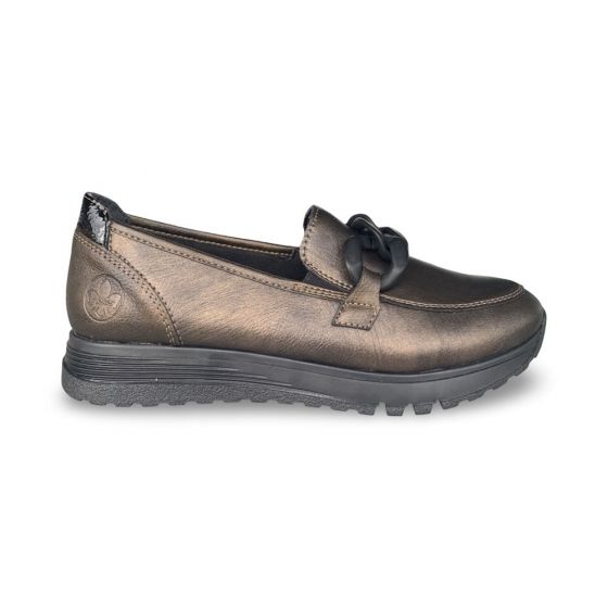 rieker dames mocassin 4905125 bosra brown h adviesprijs €85 nu aan €68