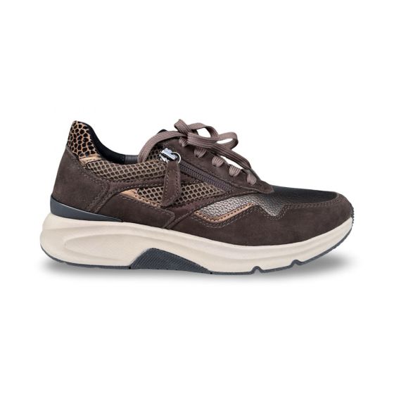 rollingsoft dames sneaker 7689644 rollingsoft mesh mocca adviesprijs €145 nu aan €116
