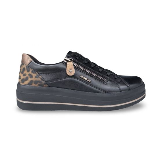 remonte dames sneaker d1c0104 odeon zwart braun g adviesprijs €90 nu aan €72