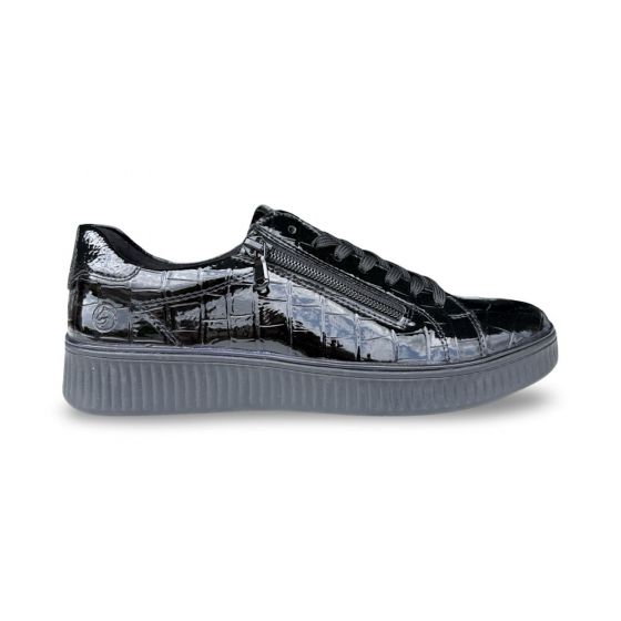 remonte dames sneaker D2e10100 bahamalack lagro black g adviesprijs €85 nu aan €68
