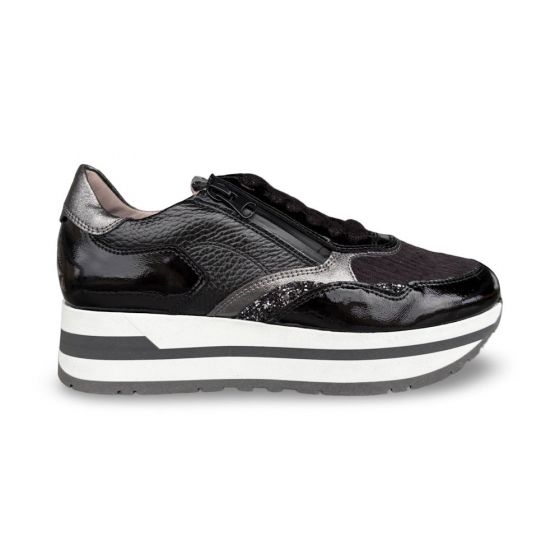 dlsport dames sneaker 673002 gloss nero peler nero adviesprijs €199 nu aan €159