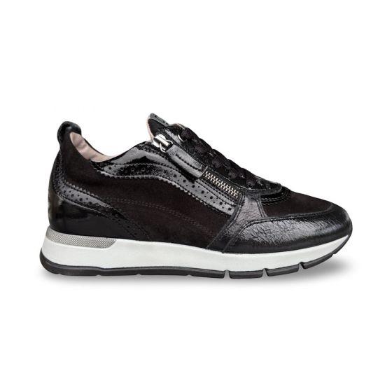 dlsport dames sneaker 671901 siryo nero velour nero adviesprijs €199 nu aan €159