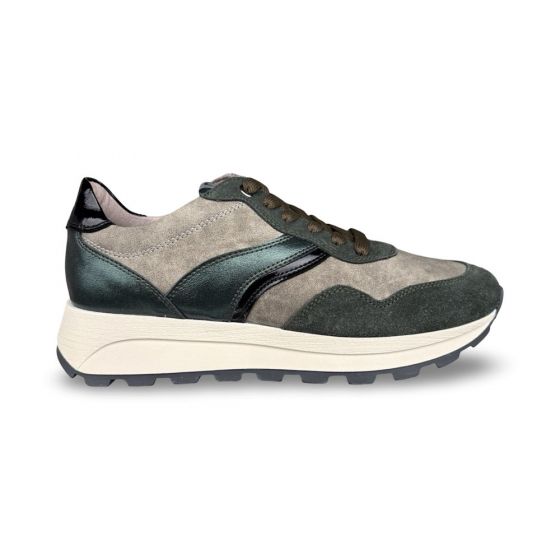 dlsport dames sneaker 670104 velour army nevada foresta adviesprijs €169 nu aan €135