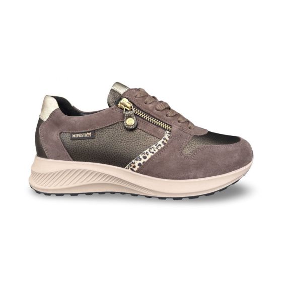 mephisto kim dames sneaker  kim ice brown adviesprijs €210 nu aan €168