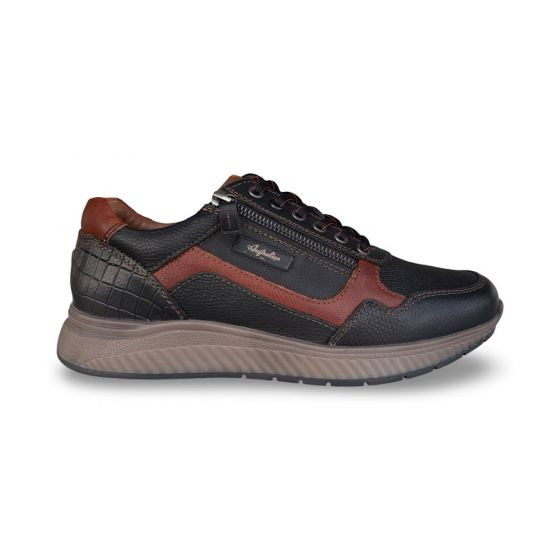 australian heren sneaker 15160702a08 hatchback black cognac adviesprijs €139 nu aan €111
