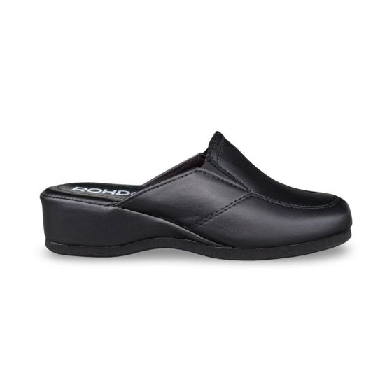 rohde dames pantoffel 614290 mandal leder zwart g adviesprijs €69 nu aan €62