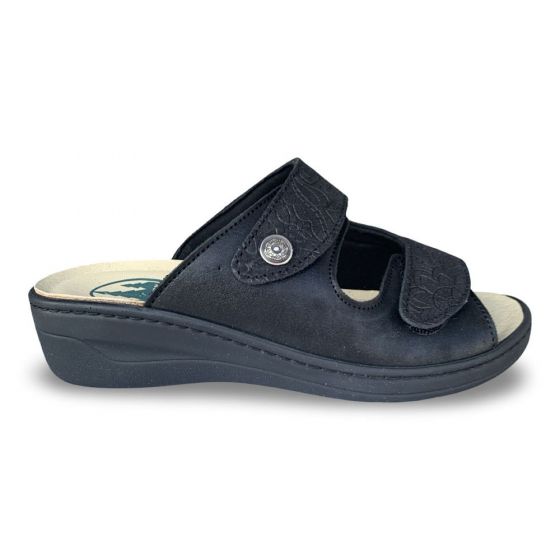 franken dames slipper 200h25 zwart adviesprijs €60 nu aan €54