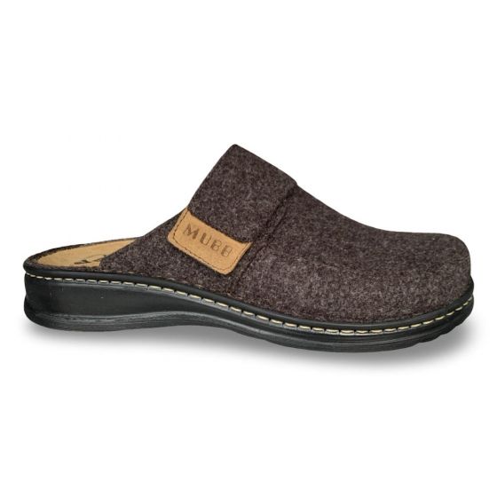 mubb heren pantoffel 503722552 brown adviesprijs €69 nu aan €62 maat 46 