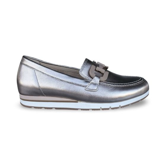 gabor dames mocassin 82.416.82 satin metal puder g maat 41 