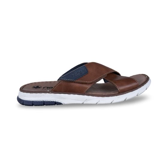 rieker heren slipper 2528322 kaduna cuoio g maat 41 