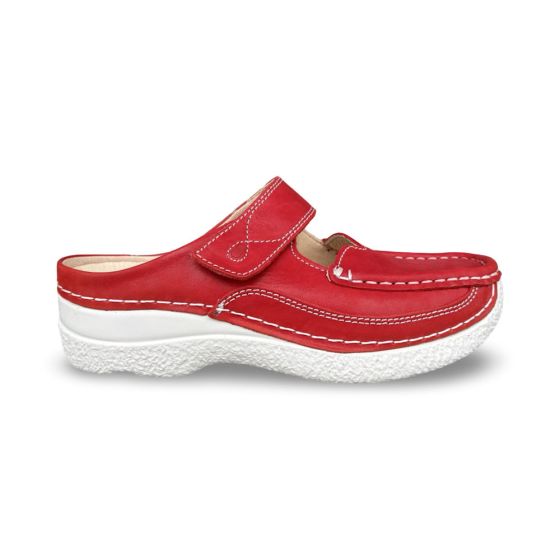 wolky dames pantoffel 0622736570 roll slipper red summer