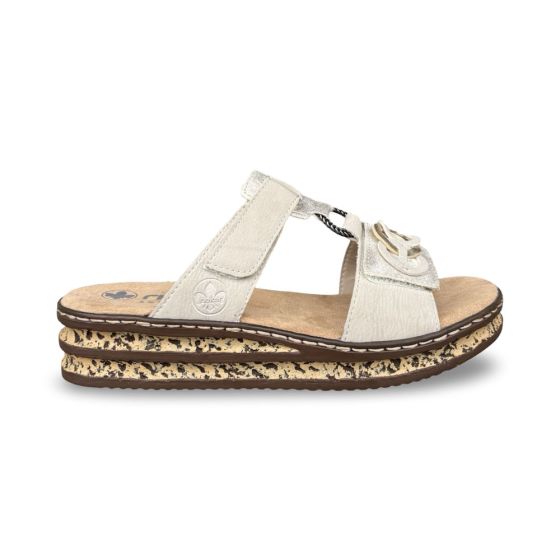 rieker dames slipper 6293660 namur beige f