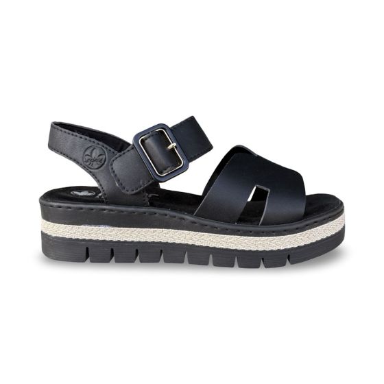 rieker dames sandaal v495200 luzern zwart f maat 38 