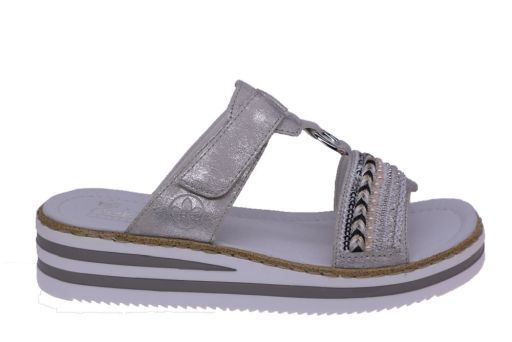 rieker slipper v02m640 fog-silver €60 nu aan €54